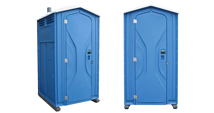 Long-term porta potty units on site in Port Huron, Michigan